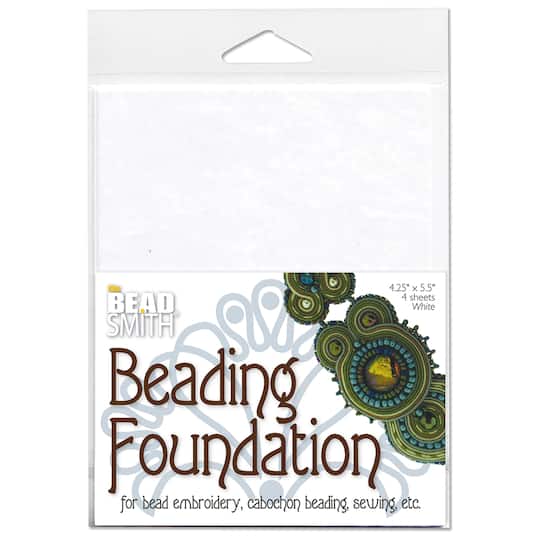The Beadsmith&#xAE; 4&#x27;&#x27; x 5.5&#x27;&#x27; White Beading Foundation, 4ct.